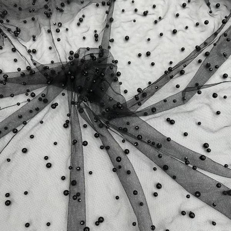 1 Yard Pearl Tulle Fabric Soft Sheer Mesh 58 Inch Width for Bridal Gowns