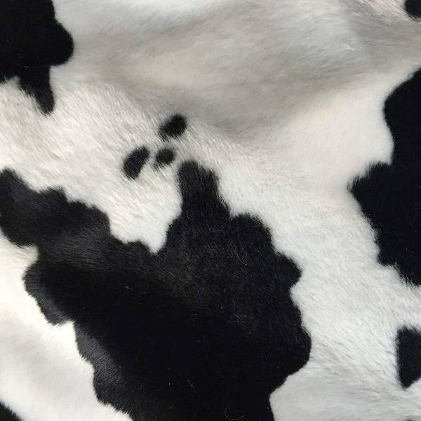 Cow Velboa Faux Fur Fabric - Brown Cow Print, 58"/60" Width (1 Yard)