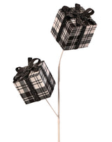 24” Black & White Buffalo Check Package Spray
