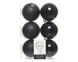 Black Assorted 8cm Shatterproof - Set of 6