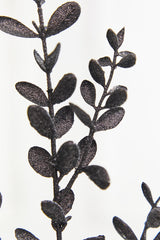 30" Black Glitter Eucalyptus Spray