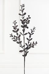 30" Black Glitter Eucalyptus Spray