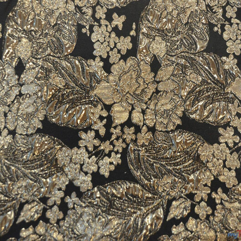 Botanical Bubble Metallic Jacquard Fabric - Metallic Vein Criss Cross Pattern, 54" Width, 4 Colors Available