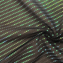 Waterfall On Super Mesh Nylon Spandex Fabric - Black/Dizzy, Black/Irid, 54" Width, 4-Way Stretch, Iridescent Sequin Dots (1 Yard)