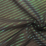 Iridescent Mesh Stretch Fabric Black