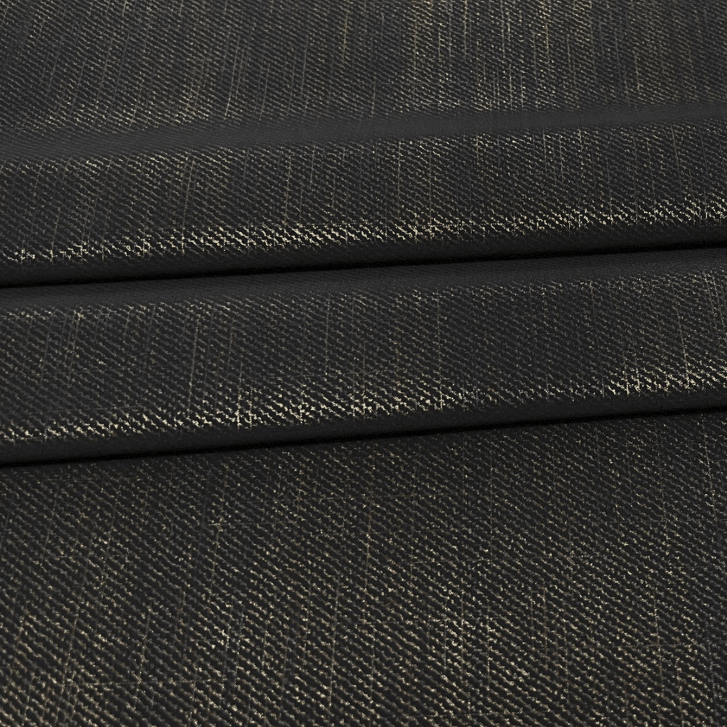 Foiled Spandex Denim Look Rainbow Fabric