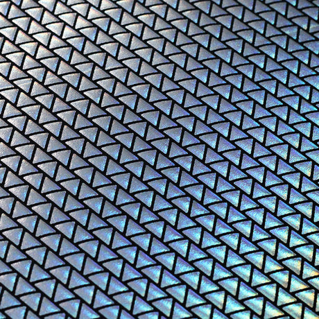 Disco Diamond Nylon Spandex Fabric - Hologram Triangle Print, 58/60" Width (1 Yard)
