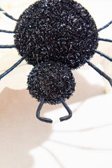 16" Black Frizzy Spider