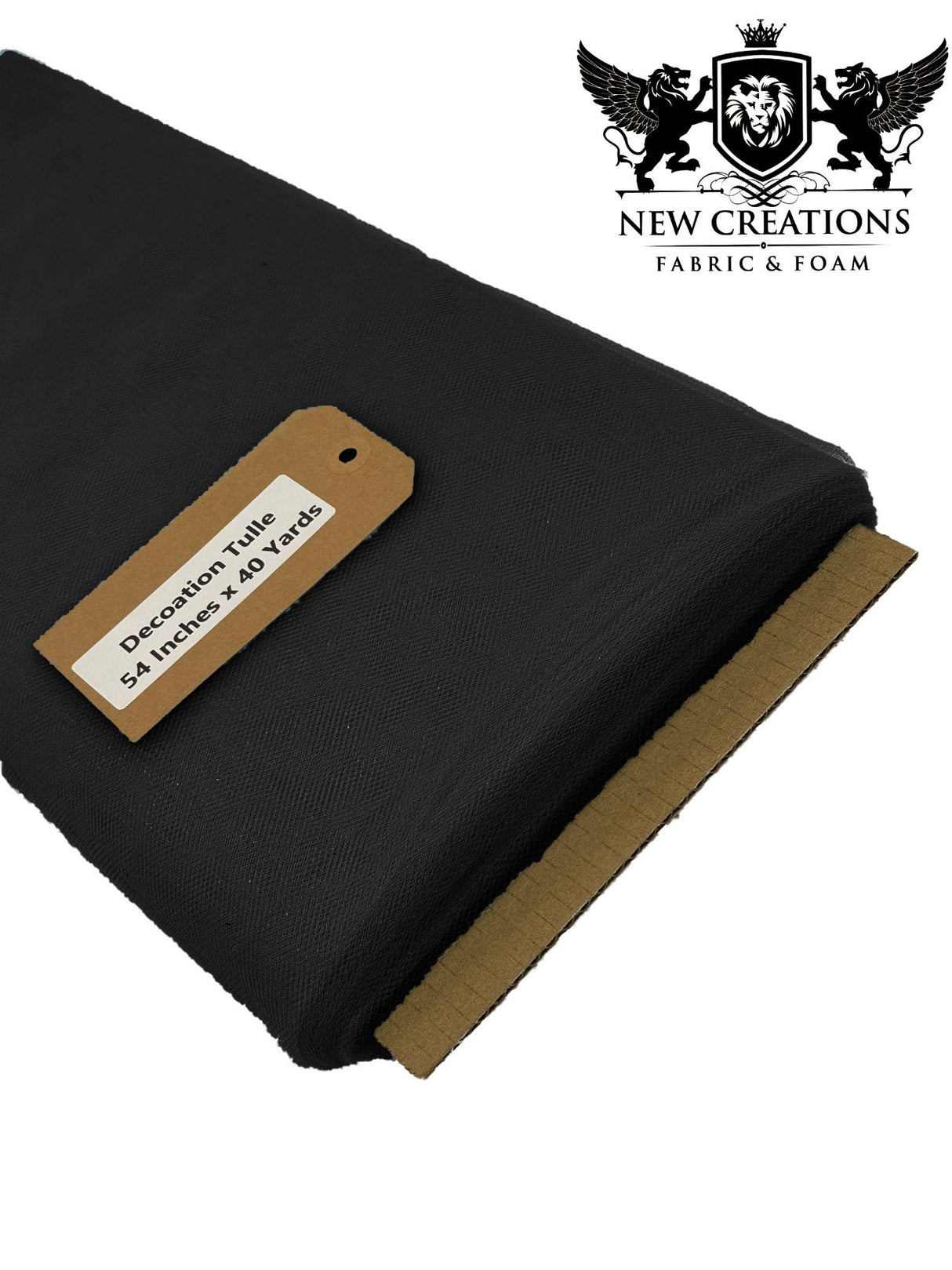 Black Tutu Tulle Fabric - Black Sheer Netting, 54" Width (5 Yards)