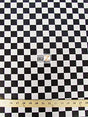 Black White 1 Inch Square Checkered Print Poly Cotton Fabric - Black White Checkered Print, 58"/59" Width (1 Yard)