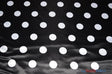 White Black Polka Dot Polyester Satin Fabric - Polka Dot Print, 58/60" Width (1 Yard)