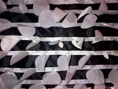 Petal Taffeta Polyester Fabric - Round Petal Texture, 57" Width, Multiple Colors (1 Yard)