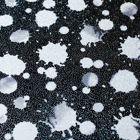 Foxy Lady Dots Nylon Spandex Fabric - Multiple Colors, Paint Splatter Dots, 58/60" Width (1 Yard)
