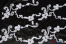 Ribbon Taffeta Polyester Fabric - Embroidered Ribbon Cord, Multiple Colors, 54" Width (1 Yard)