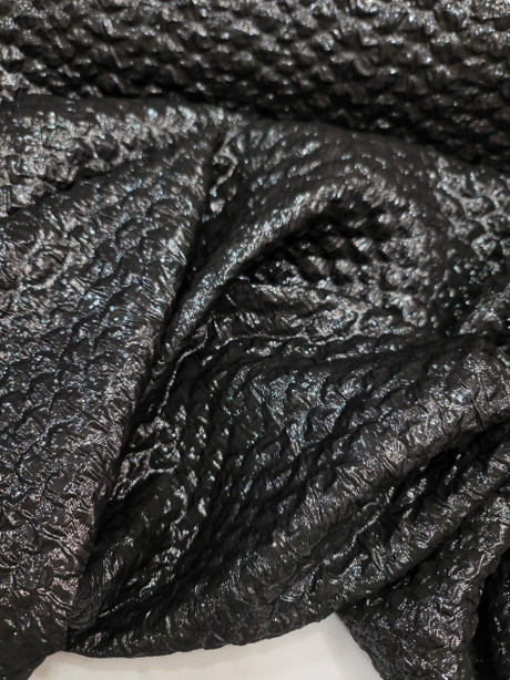 Black Brocade Jacquard Fabric