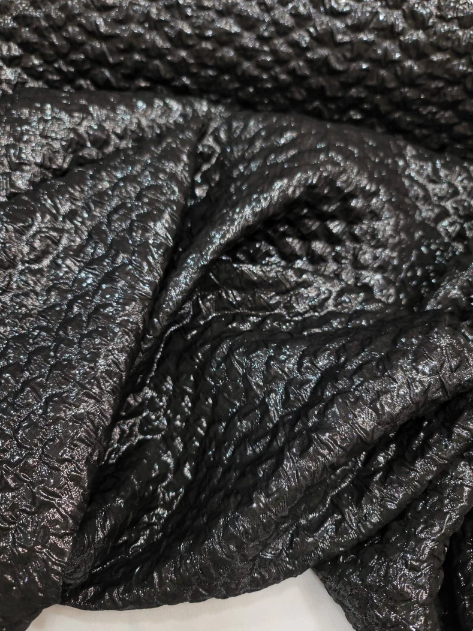 Black Brocade Jacquard Fabric