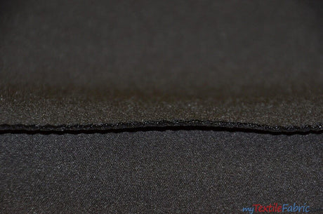 Solid Neoprene Knit Super Techno Fabric - Solid, White Navy Black, 58/60" Width, 2MM Thickness (1 Yard)