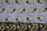 Coco Paisley Polyester Fabric - Sheer Embroidered Paisley, Double Scallop Lace, 52" Width (1 Yard)