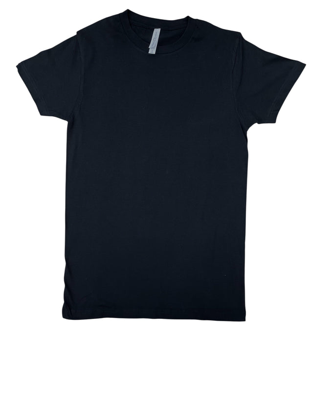 Lucky Friends 1001 100% Cotton Fabric - Black, Round Neck, Lightweight 4.2 Oz, Tubular, 6 Sizes (1 Piece)