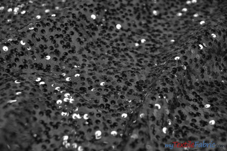 Glitz Sequins Taffeta Polyester Fabric - Raindrop Sequins, 54" Wide (1 Yard)