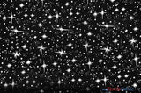 Shooting Star Foil Organza Polyester Fabric - Sheer Silver Metallic Star, 58/60" Width (1 Yard)