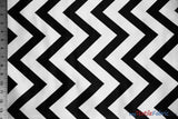 Chevron Lamour Satin Polyester Fabric - Chevron Print, 58/60" Width, Multiple Colors (1 Yard)