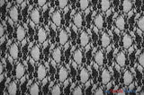 Giselle Floral Lace Polyester Spandex Fabric - Sheer Vintage Stretch Lace, 58/60" Width, Multiple Colors (1 Yard)