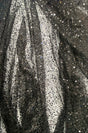 BPS Mesh Lace Black Polyester Fabric - Black Beads Pearls And Sequin Mesh, 60" Width (1 Yard)
