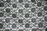 Raschel Lace Polyester Fabric - Floral Sheer Lace, 58/60" Width (1 Yard)