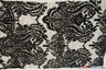 Medallion Bridal Lace Polyester Fabric - Sequins Damask Embroidery, Sheer White, 52" Width (1 Yard)