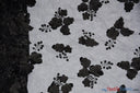 Applique Organza Polyester Fabric - Sheer Leaf Applique, Double Scallop Edge, 50/52" Wide (1 Yard)