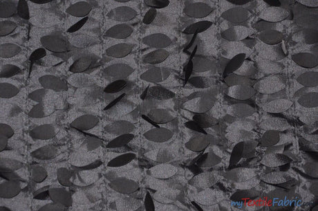 Leaf Taffeta Polyester Fabric - Leaf Applique, Solid, 57" Width (1 Yard)