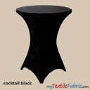Cocktail Spandex Tablecloth - 100 Percent Polyester Fabric, Reinforced Pockets, 36" Diameter, 42" Height (By Piece)