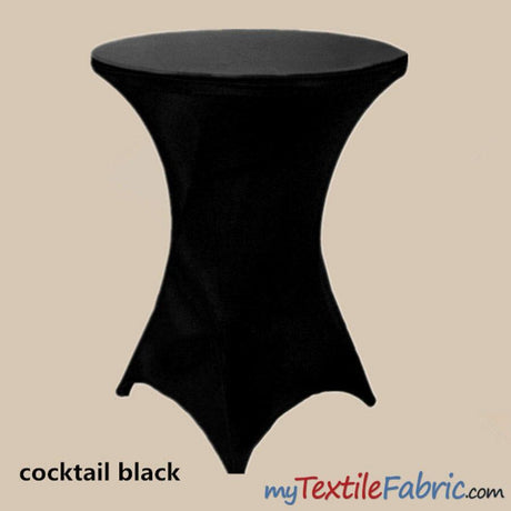 Cocktail Spandex Tablecloth - 100 Percent Polyester Fabric, Reinforced Pockets, 36" Diameter, 42" Height (By Piece)