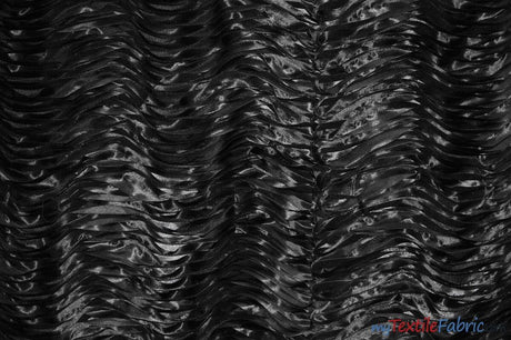 Australian Layered Puff Satin Fabric - 3D Layered Wave, Multiple Colors, 54" Width