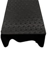 Square Tablecloth Roses Jacquard Satin Fabric - Floral Rose Jacquard, 36" X 36" (1 Piece)