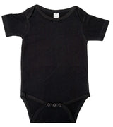 Lucky Friends 701 100 Percent Cotton Fabric - Black, Short Sleeve Baby Onesie, Rinse Washed (5 Sizes)
