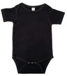 Lucky Friends 701 100 Percent Cotton Fabric - Black, Short Sleeve Baby Onesie, Rinse Washed (5 Sizes)