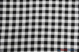 Picnic Checkers Polyester Fabric - Gingham Checkered, 1" X 1", 58/60" Width (1 Yard)
