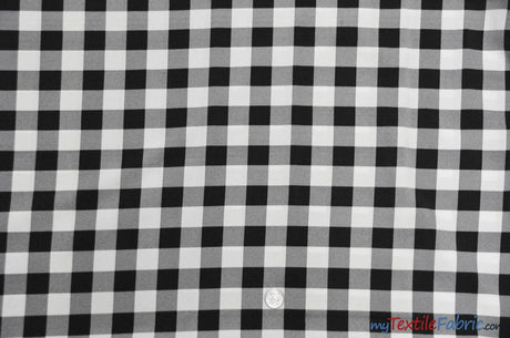 Picnic Checkers Polyester Fabric - Gingham Checkered, 1" X 1", 58/60" Width (1 Yard)