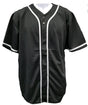 Baseball Jersey Polyester Fabric - Black Button Down Jersey (1 Piece)