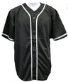 Baseball Jersey Polyester Fabric - Black Button Down Jersey (1 Piece)