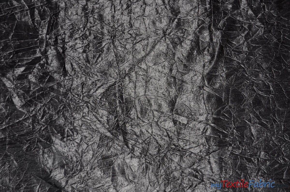 Silky Crush Satin Polyester Fabric - Crushed Charmeuse Satin, Multiple Colors, 54" Width (1 Yard)