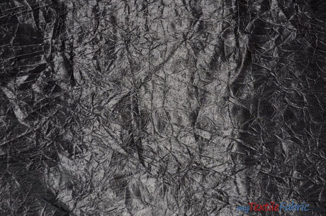 Silky Crush Satin Polyester Fabric - Crushed Charmeuse Satin, Multiple Colors, 54" Width (1 Yard)