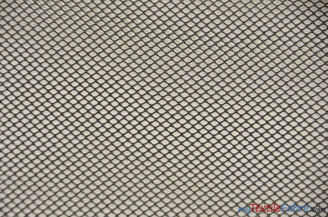 Italian Hard Net Polyester Fabric - Black And White Netting, 54" Width (1 Yard)
