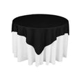 Black Square Polyester Overlay Tablecloth 60″ x 60″