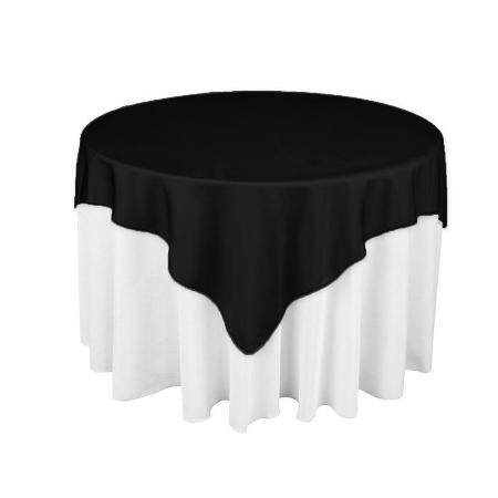 Black Square Polyester Overlay Tablecloth 60″ x 60″