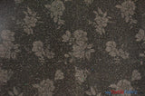 Embossed Floral Lurex Polyester Fabric - Metallic Embossed Floral Texture, 54" Width, 3 Colors (1 Yard)