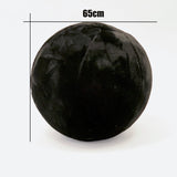 Style & Strength Ball Chinchilla Faux Fur Fabric - Gray, Black, Offwhite, 75" Diameter (1 Piece)