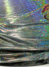 Glitter Sparkly Iridescent Fabric Black